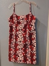 Pacific Legends Hawaii Womans Floral Red Dress Size XL
