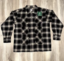 NEW NWT South2 West8 - 6 Pocket Plaid Shirt Black South 2 West 8