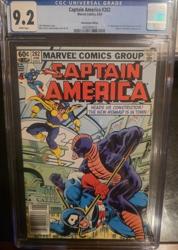Captain America #282 Newsstand Edition CGC 9.2 First App Of Jack Monroe As Nomad