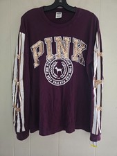 HTF RARE Victoria Secret Pink Bling Dog Shirt Sz L