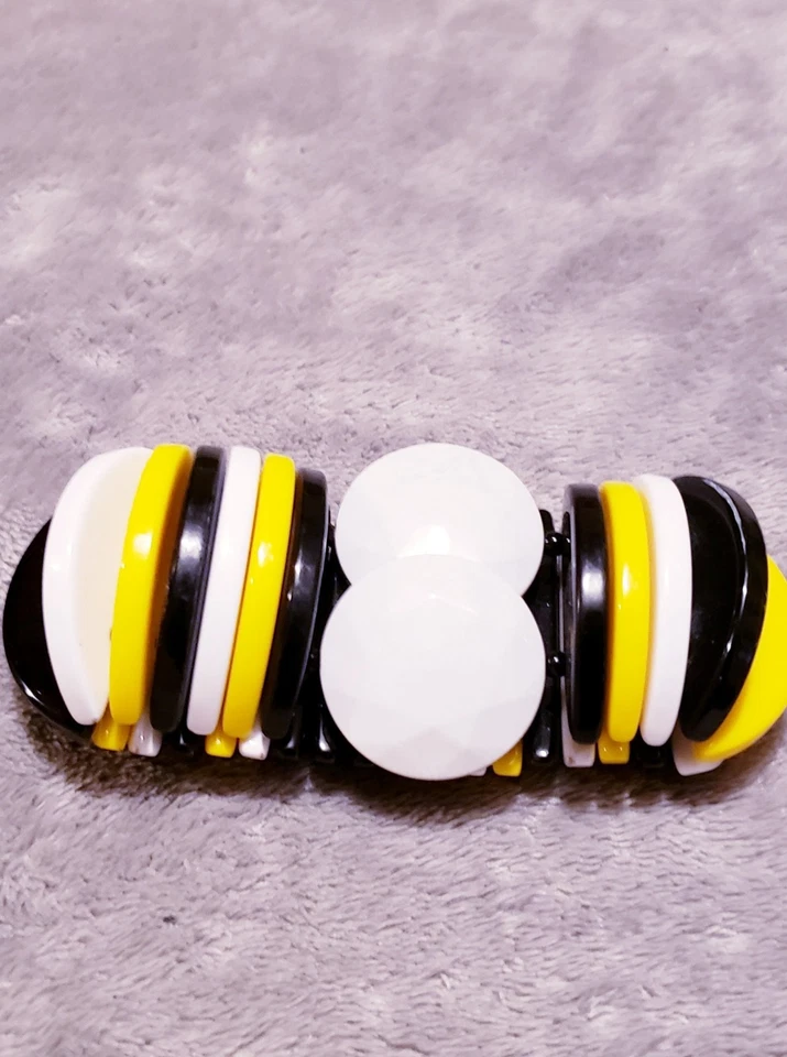 Pulsera elástica Michaela Malin "Puglia amarillo blanco y negro", venta al por menor: $119 Foto 4 de 4