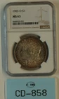 1903-O $1 MORGAN SILVER DOLLAR NGC MS63 TONED UNC BU MS TYPE CD-858