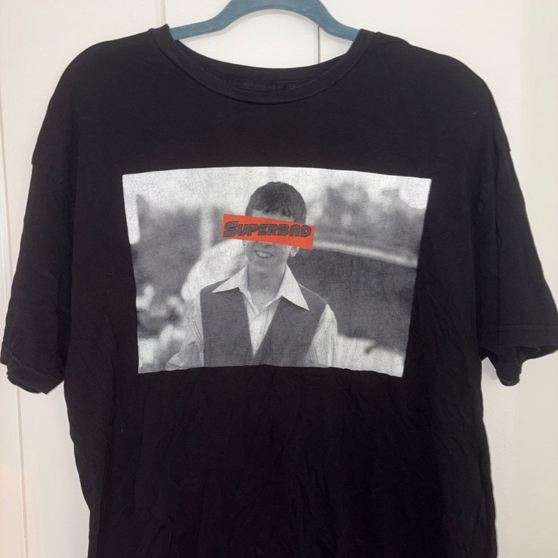 Superbad Movie Black Graphic T-Shirt - Movies Film Graphic Tee Shirt