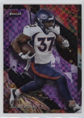 2024 Topps Finest Purple Checkerboard Refractor 5/99 Audric Estime Rookie RC p8v