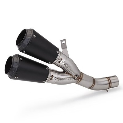 For Ducati Scrambler 800 821 15-24 Black Exhaust Pipe With Mid Link Pipe Slip-On