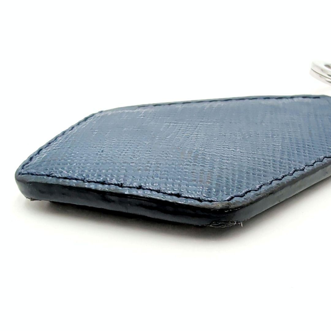 Prada Saffiano Leather Key Ring Triangle Genuine Leather Blue Used thumbnail 9