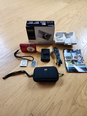 Sony Cyber-shot DSC-W330 14.1MP Red Camera Slightly Used + Swiss Case + Charger