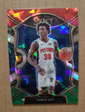 Saben Lee 2021 Panini Select Tri Color Cracked Ice Prizm Concourse #97 Rookie