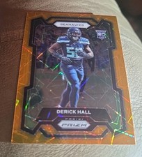 Derick Hall 2023 Prizm Orange Laser Rookie Card #388 - Seahawks