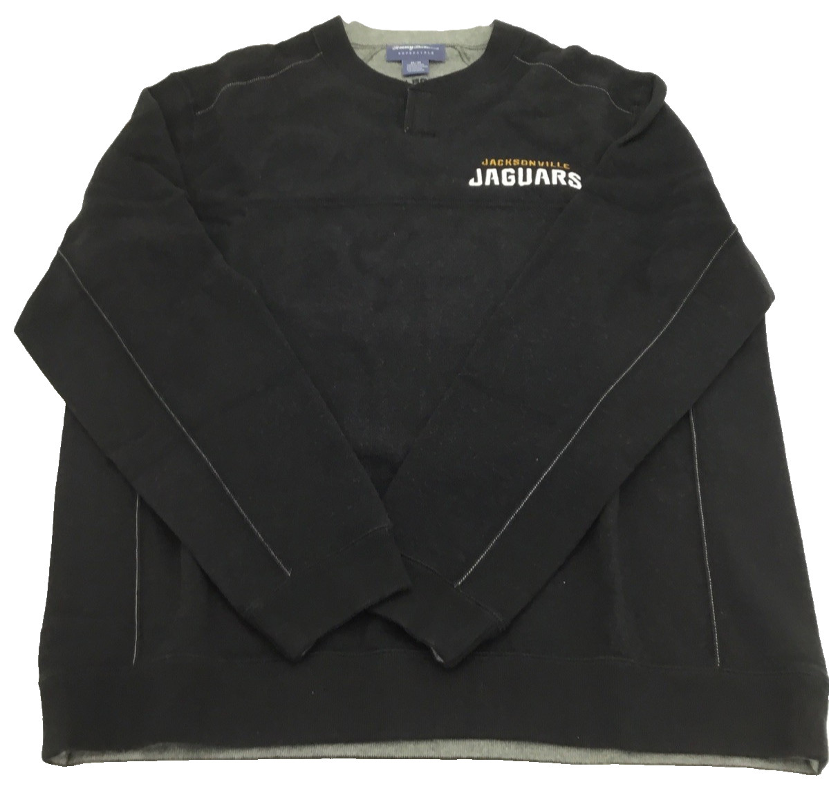 Tommy Bahama Mens NFL Jacksonville Jaguar Reversible Sweatshirt in Black Medium