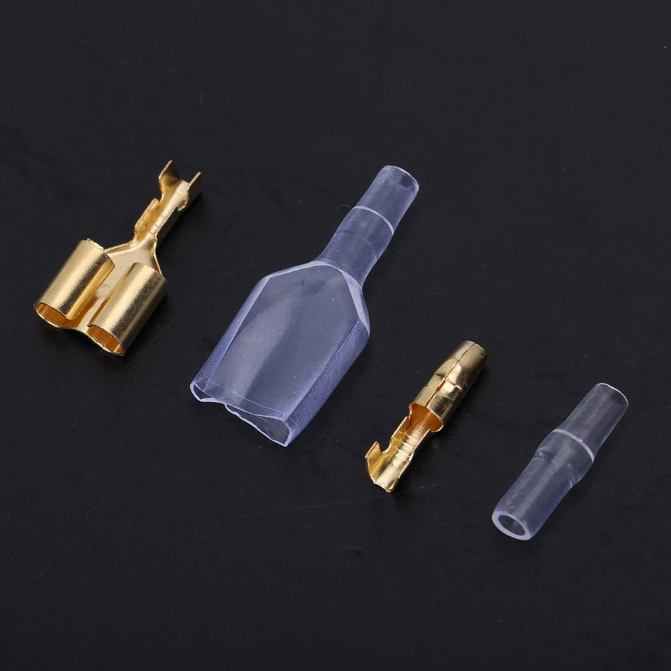 20 Set 1 To 2 Female/Male Bullet Crimp Terminals Wire Connecting Tool W/ Sleeve♫ - Image 2 of 4