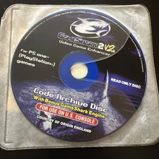 Game Shark 2 V 2 Video Game Enhancer Code Archive Disc Sony PlayStation PS1