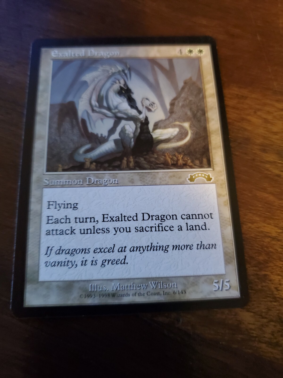 ** 1x Exalted Dragon **, LP, Exodus, see photos, WOTC MTG