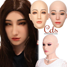 Crossdresser Head Mask For women For Cosplay Realistic Silicone Female Face Mask