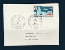 FRe  carte  1er jour expéditions polaires Française 20 ans  75 Paris  1969