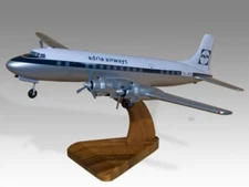 Douglas DC-6B Adria Airways Desk Wood Airplane New Model Large Scale 1/100