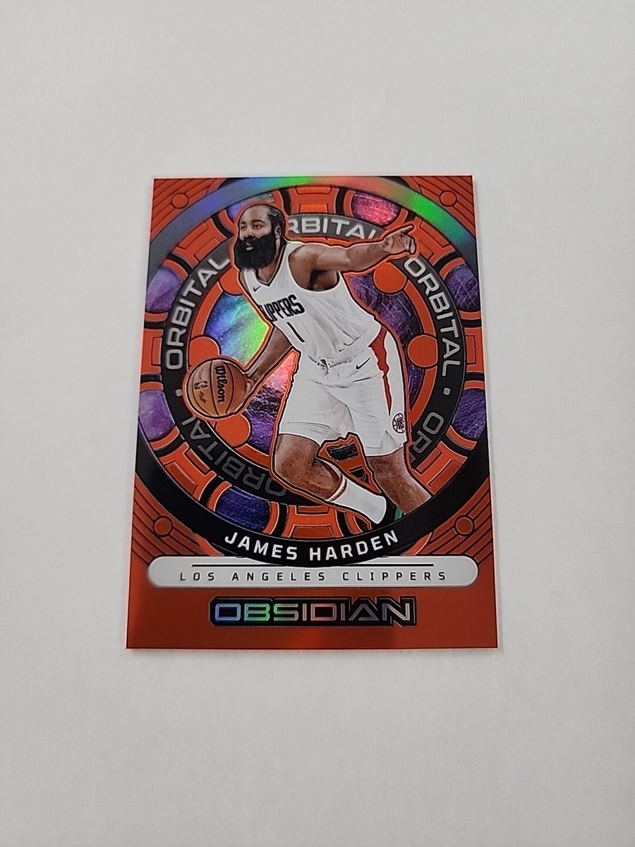 2023-24 Panini Obsidian James Harden Orbital Orange Flood