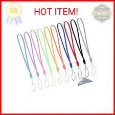 Wisdompro 10 Pack Hand Wrist Strap Lanyard, 7 Inch Short Colorful Nylon Wrist La