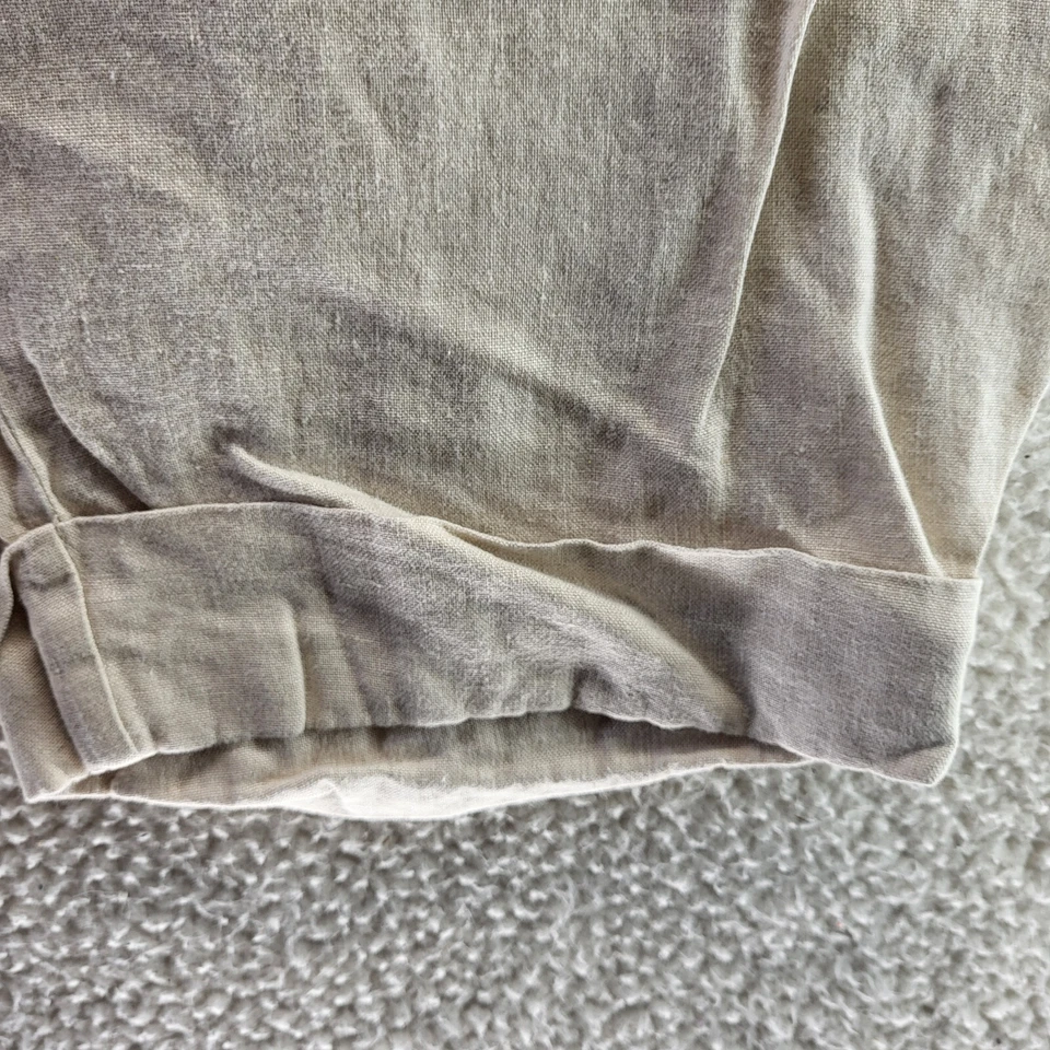 Pantalones JM Collection Mujer 12 Arena Pierna Ancha Recortados Lino Pull On Informales Damas Foto 2 de 4