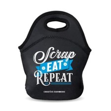 CREATIVE MEMORIES black Lunch Tote Bag - SCRAP EAT REPEAT - NEW NLA