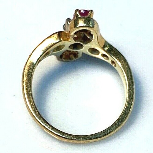 Magnífico Anillo Oro 18 Quilates - Rubí Y Diamantes - 2.91G - Imagen 2 de 3