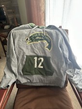 LL BEAN x TODD SNYDER Fish River Organic Terry Cloth Hoodie Gray sz L