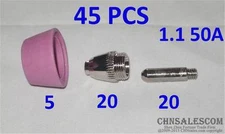 45 PCS 50A SG-55 AG-60 High Frequency AIR Plasma Cutter Torch  Consumabes