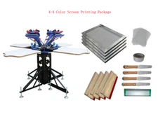 Micro-adjust 4Station 4Color Screen Printing Machine Printing Press Shirt DIY