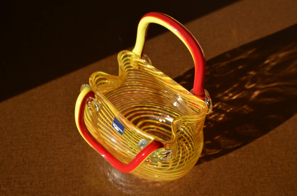 Original LEONARDO Glasvase "Handtasche" - neuwertig - farbenfrohe Gestaltung - Bild 2 von 4