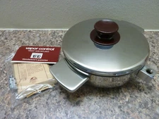 FOGACCI Vapor Control 18/10 stainless steel Divided Sauce cook Pan W/ Lid Italy