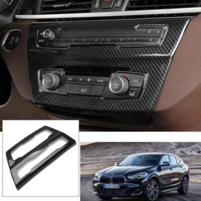 For BMW X1 X2 F48 2016~2022 Carbon Fiber Center Console AC CD Switch Panel Trim