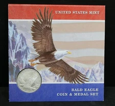 2008-P Bald Eagle Commemorative Silver Dollar Coin & Medal US Mint pack #874