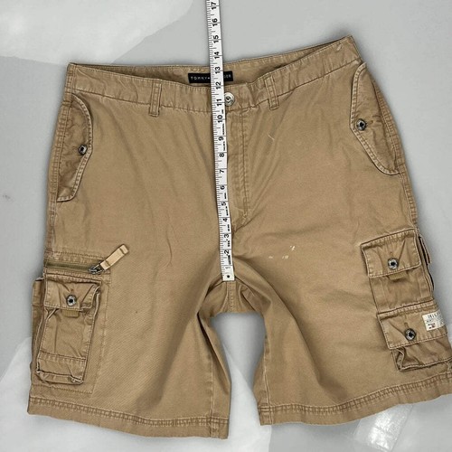 Tommy Hilfiger Cargo Shorts - 36W 11L Beige Cotton - Picture 4 of 11