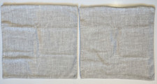 Throw Pillow Covers Light Beige Linen Woven Look Set of 2 New 18.5 x18.5
