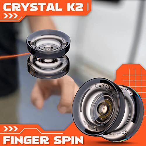 MAGICYOYO K2 Crystal Black Yoyo Professional Responsive Yoyo for Kids Beginne... - Picture 6 of 8