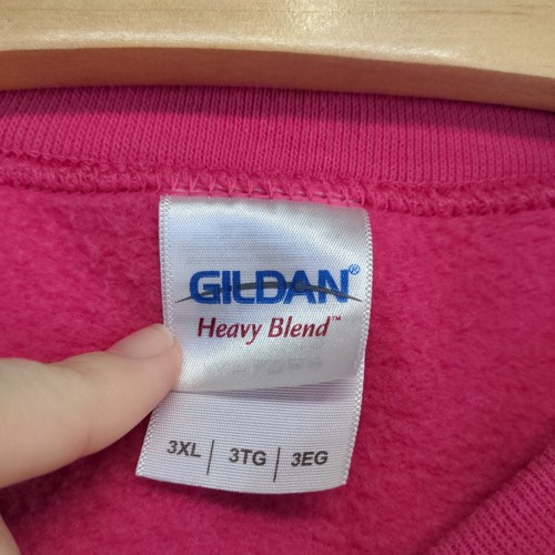 Gildan Heavy Blend Women's NAPA Girl Talk Pullover Sweatshirt Pink 3XL Crew Neck - Picture 9 of 13