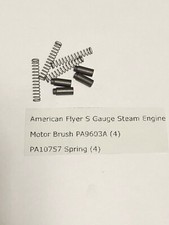 American Flyer S Gauge Steam Engine Motor Brush PA9603A  PA10757 Spring 4 each