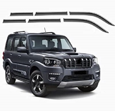 Door Visor/Wind Deflector/Rain Guard for Mahindra Scorpio 2022 Classic 6pcs