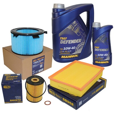 Inspektionspaket Filtersatz VW T4 2,8 VR6 103KW 140PS AES mit 6L Mannol 10W-40