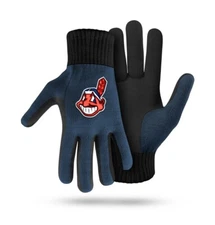 NWT MLB Cleveland Indians No Slip Gripper Utility Work Glove / Mechanical Gloves
