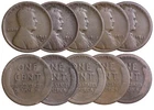(LOT OF 5 PC) 1913-D FULL DATES Lincoln Wheat Cent Penny CULL / AG / HOLE FILLER