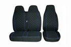 designed to fit Mercedes Sprinter 2006 - 2014 Seat Covers 2+1 BLUE PIPING