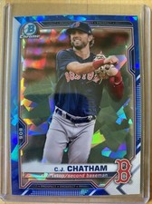 2021 Bowman Chrome Sapphire C.J. Chatham Prospect #BCP-113 Red Sox