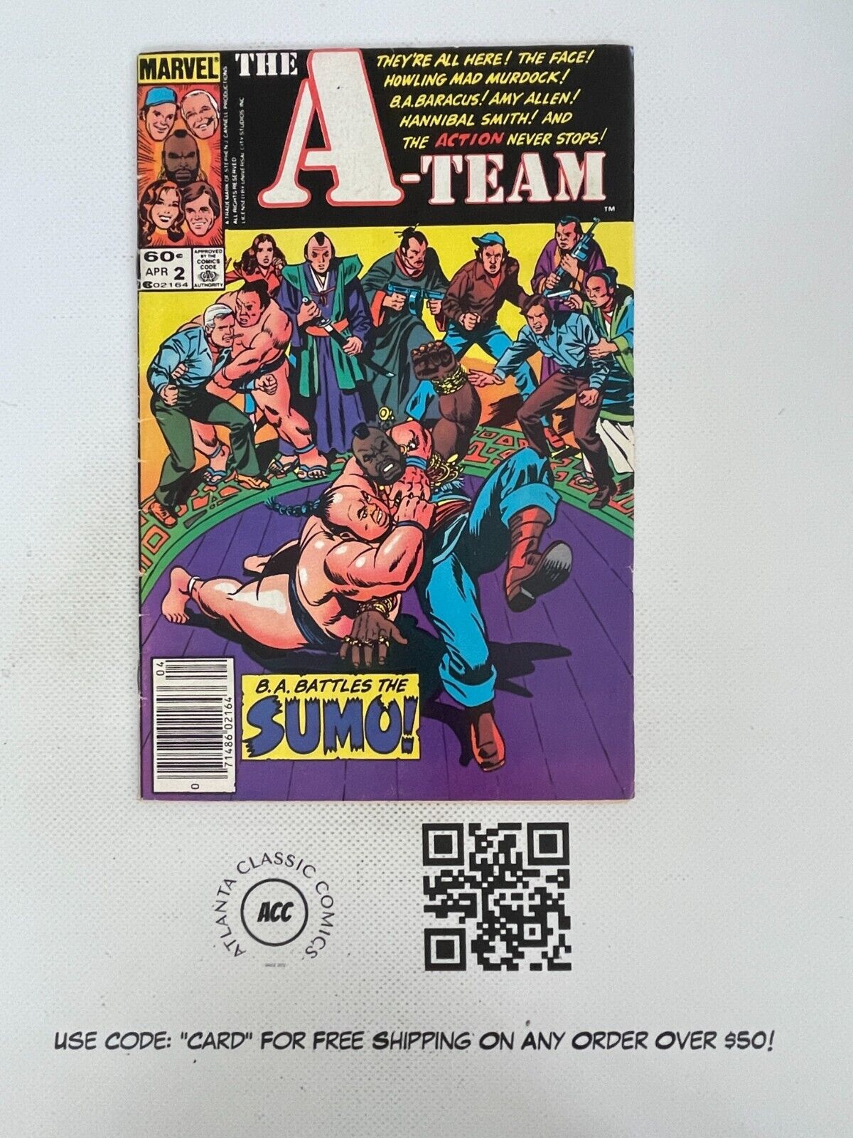 The A-Team # 2 VG/FN Marvel Comic Book Mr. T Baracus Hannibal Smith 9 J893
