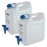 2X Wasserkanister Eco 12 Liter Mit Hahn 2Er Set Camping-Kanister Wassertank Neu
