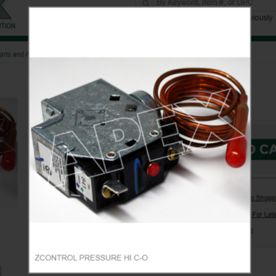 #ad ZCONTROL PRESSURE HI C O #9041095 02 $125.45