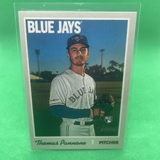 2019 Topps Heritage High Number Thomas Pannone  RC SP 715 Blue Jays