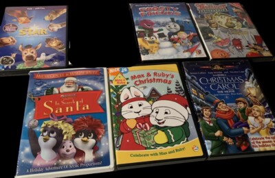 KIDS DVD Lot of 6 CHRISTMAS WINTER Movies Shows The Star Max & Ruby Santa Frosty