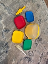 Tupperware Kids Toy 9 pc Mini Tumbler Pitcher Plate Cake Taker Party Set New