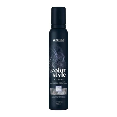Indola Colour Mousse For Hair Temporary Hair Colour 200ml - Pearl Grey